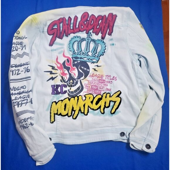Stall & Dean x 8th Dstrkt Denim Jacket Crown Monarchs  Men's Size Medium - Picture 2 of 16